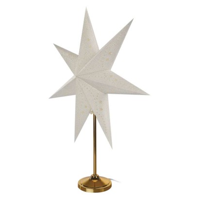 Ziemassvētku papīra zvaigzne ar zeltītu statīvu, 45 cm, lietošanai iekštelpās