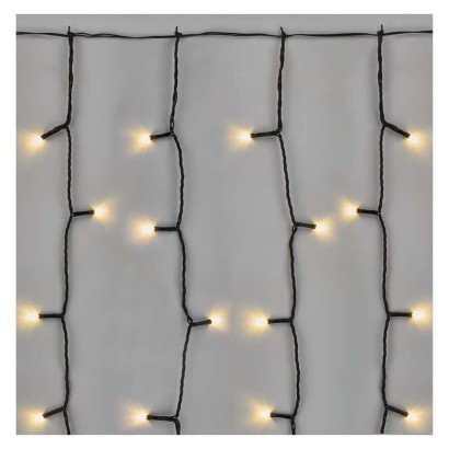 Standartinė LED jungiamoji girlianda – užuolaida, 1x2 m, lauko, šiltai balta