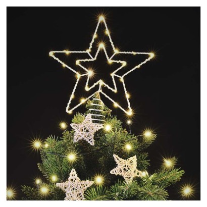 Standard LED spojovací vánoční hvězda, 28,5 cm, venkovní i vnitřní, teplá bílá