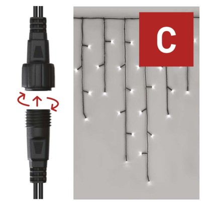 Standard LED Verbindungskette – Eiszapfen, 2,5 m, Außen, Kaltweiß