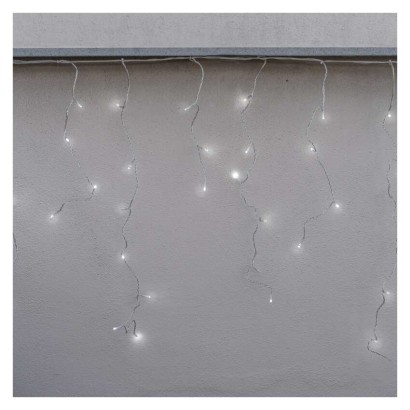 Standartinė LED jungiamoji girlianda, mirksinti – varvekliai, 2,5 m, lauko, šaltai balta