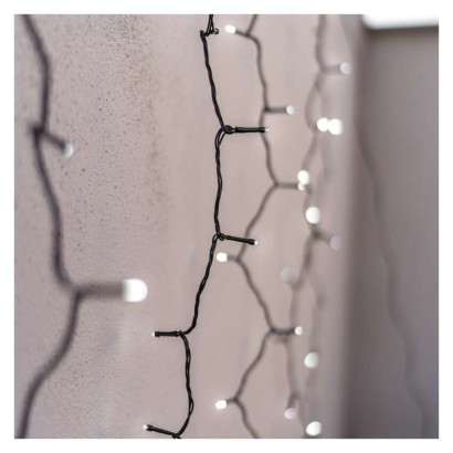 Standarta LED savienojošā virtene – aizkars, 1 x 2 m, lietošanai ārā, auksti balta