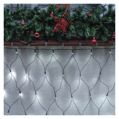 Standartinė LED jungiamoji girlianda – tinklinė, 1,5x2 m, lauko, šaltai balta