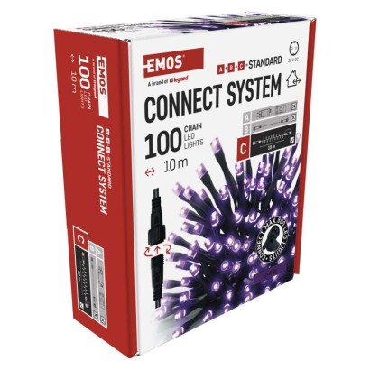 Standard LED Verbindungskette, 10 m, Außen/Innen, violett