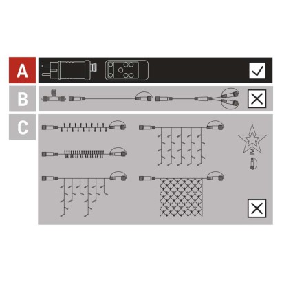 Netzteil für weihnachtliche Verbindungsbeleuchtung Standard/Profi, Außen/Innen, Timer