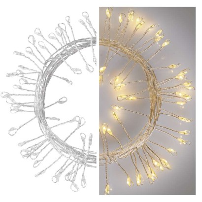 LED Weihnachtliche Nano-Kette – Igel, 2,4 m, 3x AA, Innen, warm-weiß, Timer