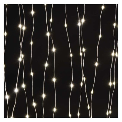 LED Weihnachtliche Drop-Kette – Vorhang, 1,7x2 m, Außen und Innen, warm-weiß, Programme