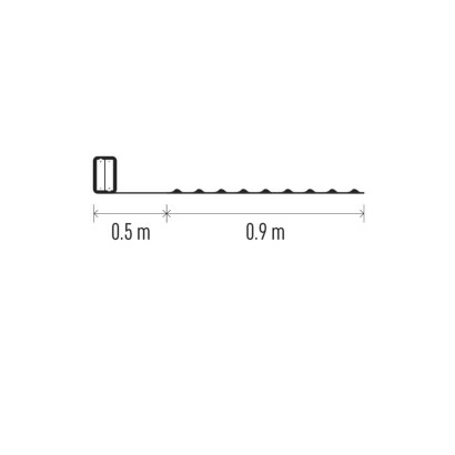 LED vánoční nano řetěz stříbrný, 0,9 m, 2x AA, vnitřní, studená bílá, časovač