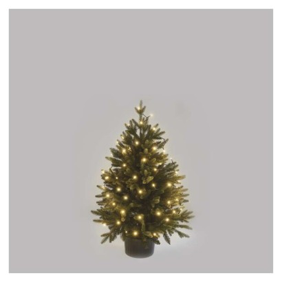 LED Weihnachtliche Lichterkette, 8 m, Außen/Innen, warmweiß, Timer