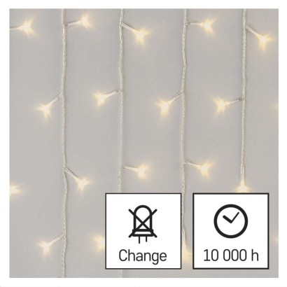 LED karácsonyi jégcsapok, 5 m, kültéri és beltéri, meleg fehér, távirányító, progr, időz.