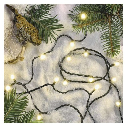 LED Weihnachtliche Lichterkette grün, 12 m, Außen/Innen, warmweiß