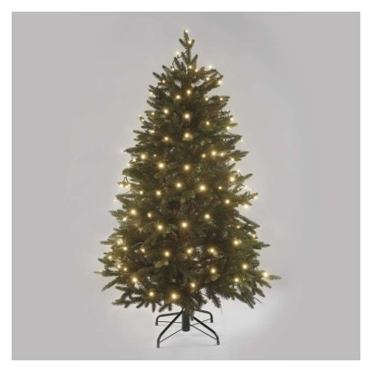 LED Weihnachtliche Lichterkette grün, 12 m, Außen/Innen, warmweiß