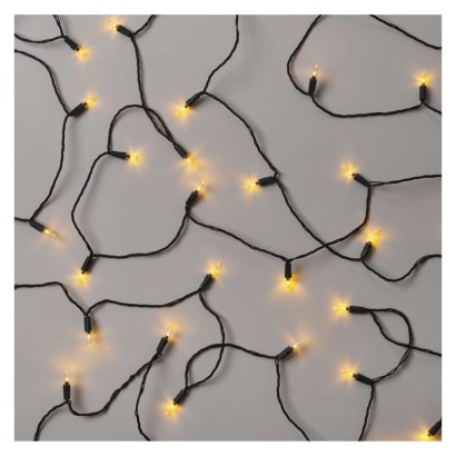 LED Ziemassvētku virtene – tradicionāla, 22,35 m, lietošanai ārā un iekštelpās, retro