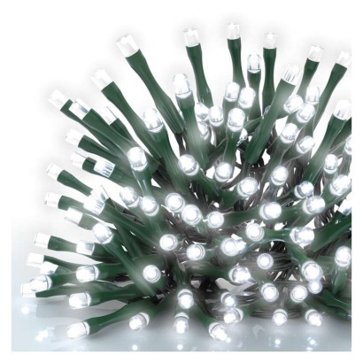 LED kalėdinė girlianda, 50 m, lauko ir vidaus, šaltai balta, 8 režimai, laikmatis