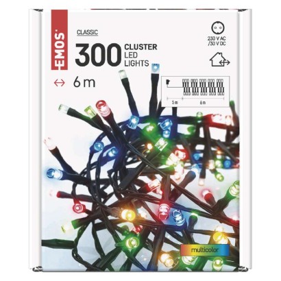 LED Weihnachtliche Lichterkette – Igel, 6 m, Außen/Innen, Multicolor, Timer