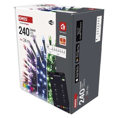GoSmart LED Weihnachtliche Lichterkette, 24 m, Außen/Innen, RGB, Programme, Timer, WiFi