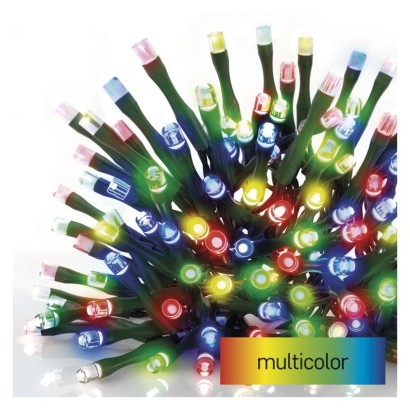 LED vánoční řetěz, 18 m, venkovní i vnitřní, multicolor, programy, časovač