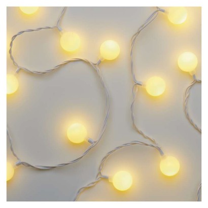 LED Weihnachtslichterkette Cherry – 2,5 cm, 4 m, Außen und Innen, warmweiß, Timer