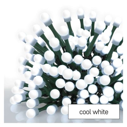 LED Weihnachtslichterkette Cherry – Kugeln, 20 m, Außen und Innen, Kaltweiß, Programme