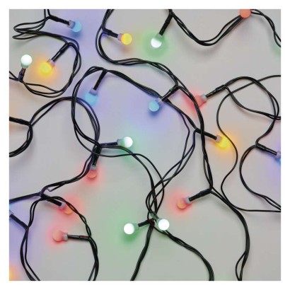 LED vánoční cherry řetěz – kuličky, 8 m, venkovní i vnitřní, multicolor, programy