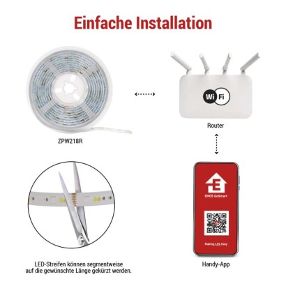 GoSmart LED-Streifen WiFi 2m, 11W, 750lm, RGB/CCT