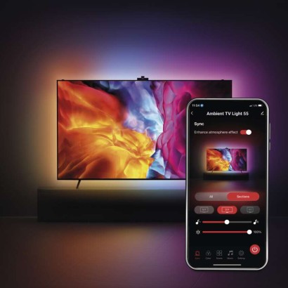 GoSmart Ambient LED RGB Beleuchtung für TV 55“ (139 cm)
