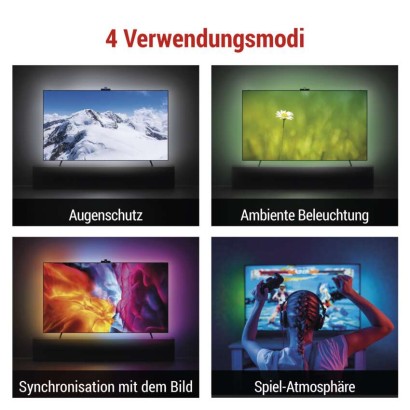 GoSmart Ambient LED RGB Beleuchtung für TV 55“ (139 cm)