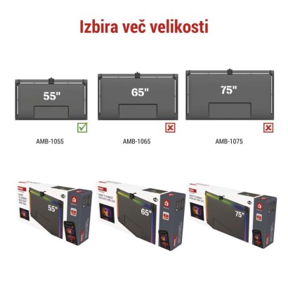 GoSmart Ambientna LED RGB osvetlitev za TV 55“ (139 cm)