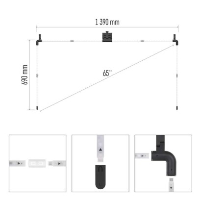 GoSmart Ambient LED RGB Beleuchtung für TV 65“ (164 cm)