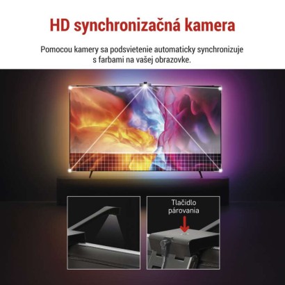 GoSmart Ambientné LED RGB osvetlenie za TV 75“ (189 cm)