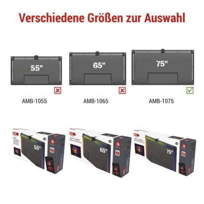 GoSmart Ambient LED RGB Beleuchtung für TV 75“ (189 cm)