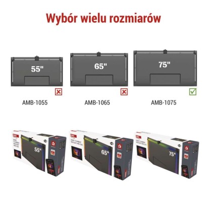 GoSmart  Oświetlenie Ambilight LED RGB do TV 75“ (189 cm)
