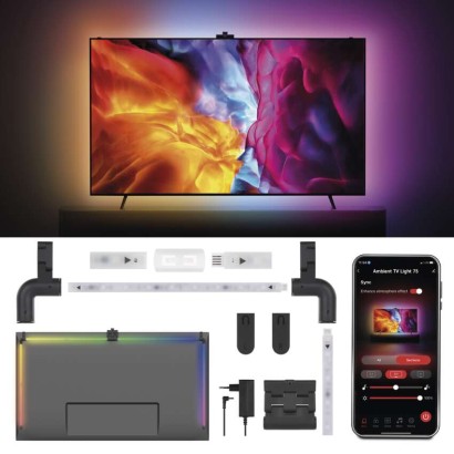 GoSmart Ambient LED RGB Beleuchtung für TV 75“ (189 cm)