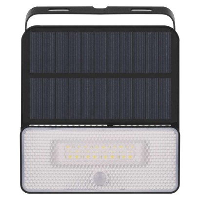 EMOS LED SOLAR reflektor hordozható SOLO, PIR, 1000lm IP54 természetes fehér