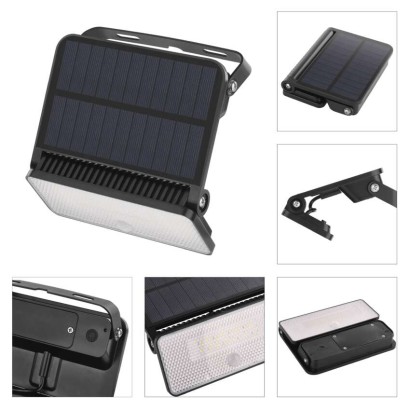 EMOS LED SOLAR reflektor hordozható SOLO, PIR, 1000lm IP54 természetes fehér