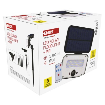 Solarni LED reflektor SPILO, PIR tipalo, NW