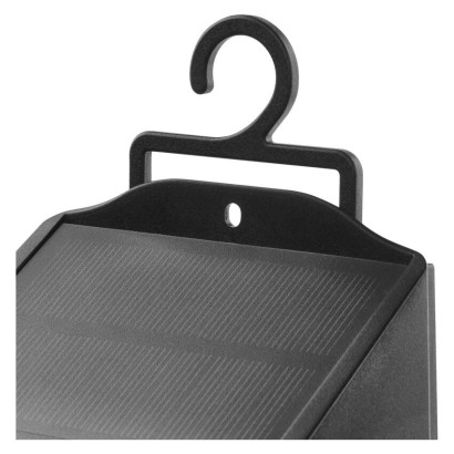 Solarna LED svetilka LUNIS s senzorjem gibanja, črna, nevtralna bela