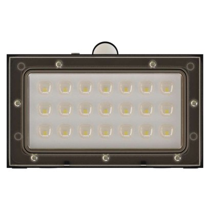 Solární LED svítidlo BRIXO s pohybovým čidlem, černé, neutrální bílá