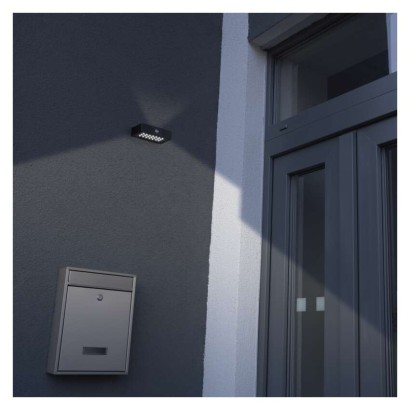 Solární LED svítidlo BRIXO s pohybovým čidlem, černé, neutrální bílá