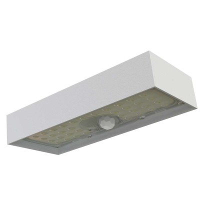 Solární LED svítidlo BRIXO s pohybovým čidlem, bílé, neutrální bílá