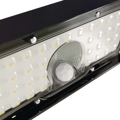 Solární LED svítidlo BRIXO s pohybovým čidlem, černé, neutrální bílá