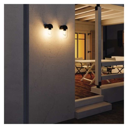 Garten-Wandleuchte CASSIA, 12,6 x 9,5 x 22,2 cm, 1 x E27, 15 W