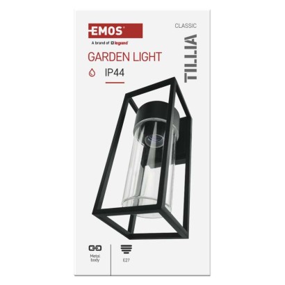 Garten-Wandleuchte TILLIA, 12,8 x 11 x 27 cm, 1 x E27, 15 W