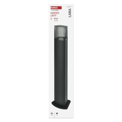 Garten-Pollerleuchte LANA, 15,4 x 13,3 x 75 cm, 1 x E27, 25 W