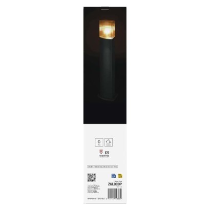 Garten-Pollerleuchte LANA, 15,4 x 13,3 x 75 cm, 1 x E27, 25 W