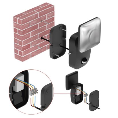 LED záhradné nástenné svietidlo NIKA, 12 x 12 x 20 cm, 12,5 W, teplá biela