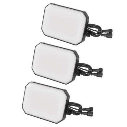 GoSmart LED-Außenstrahler, Starter-Set, 3-teilig, 14 W, RGBIC dimmbar, WiFi
