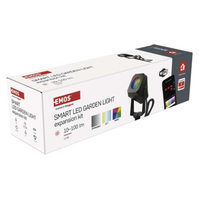 GoSmart zunanja LED točkovna svet., razšir. komplet, 1 kos, 1,5 W, RGBIC zatemnilna, WiFi