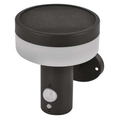 Vrtna LED stenska svetilka TERION s PIR senzorjem, 12,5 x 14,7 x 14,6 cm