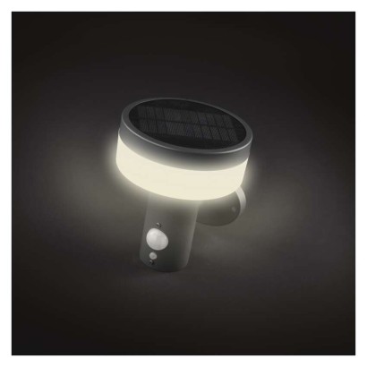 Vrtna LED stenska svetilka TERION s PIR senzorjem, 12,5 x 14,7 x 14,6 cm